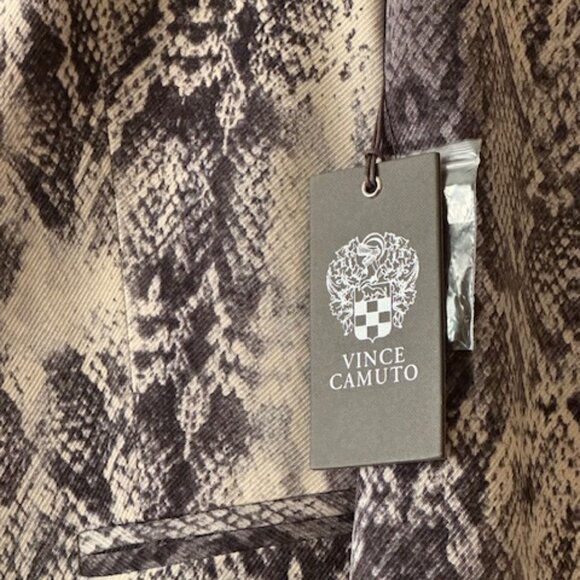 Vince Camuto Black White Gray Snake Skin Print Blazer Jacket Sz 12 NWT - Picture 16 of 16